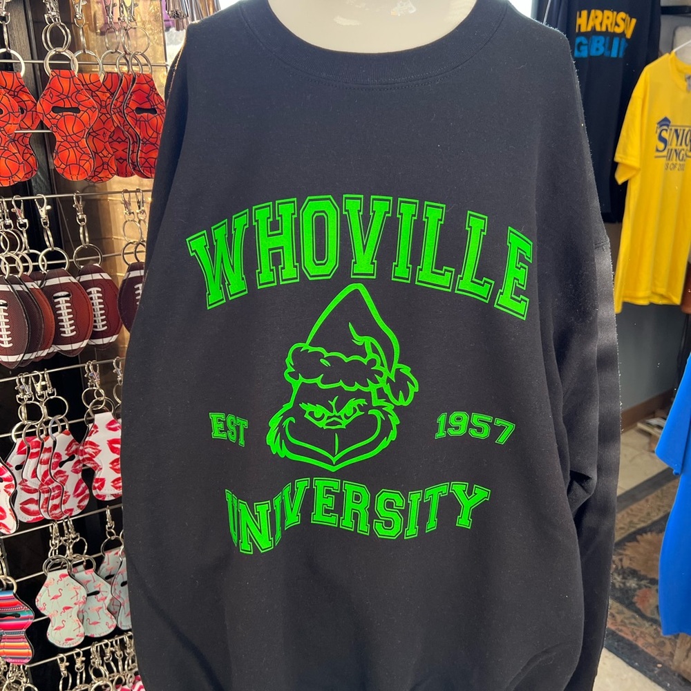 Brand new unisex Christmas grinch Whoville sweatshirt